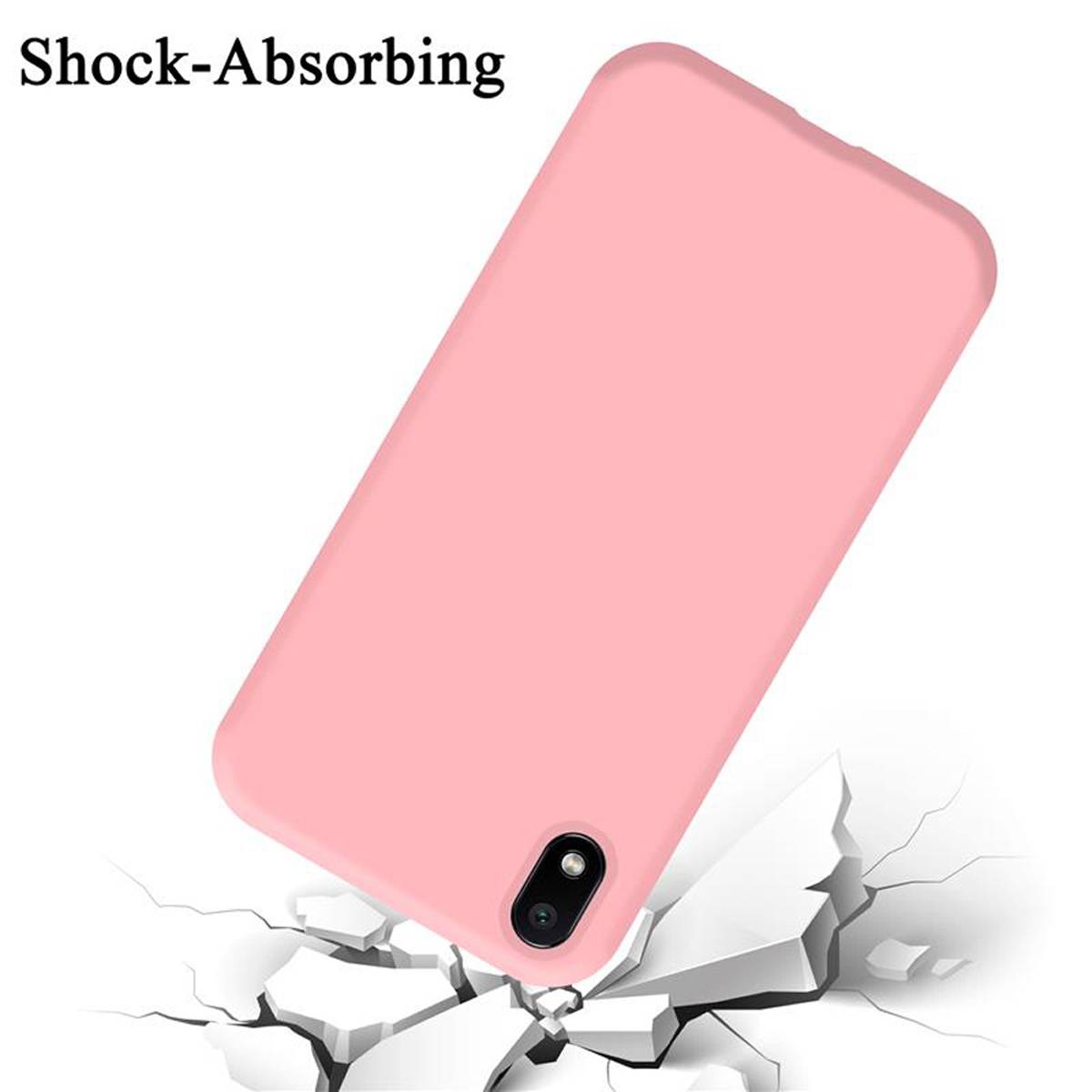 Cadorabo Schutzhülle für Xiaomi RedMi 7A Hülle in Rosa Handyhülle Case Cover TPU Etui