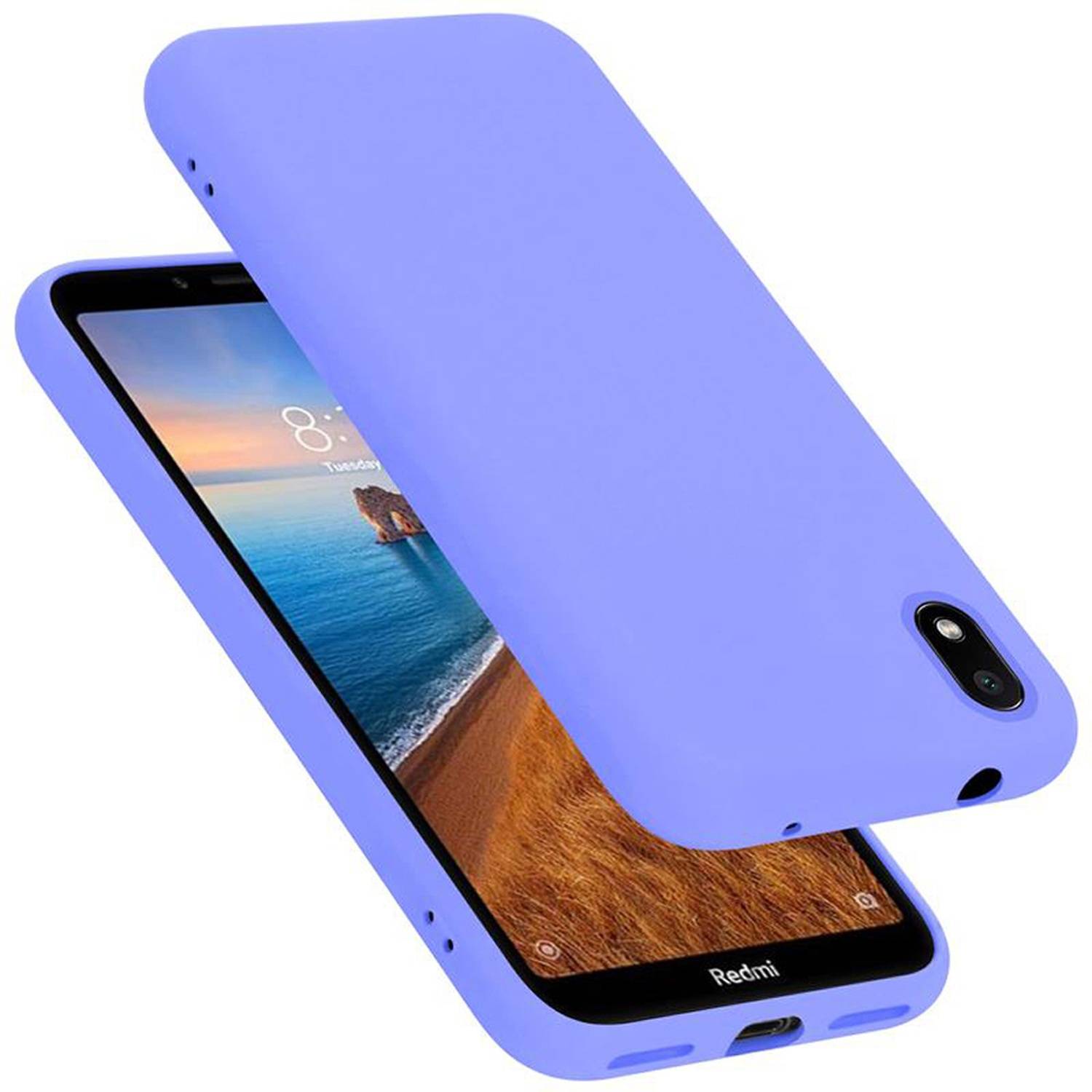 Cadorabo Schutzhülle für Xiaomi RedMi 7A Hülle in Lila Handyhülle Case Cover TPU Etui