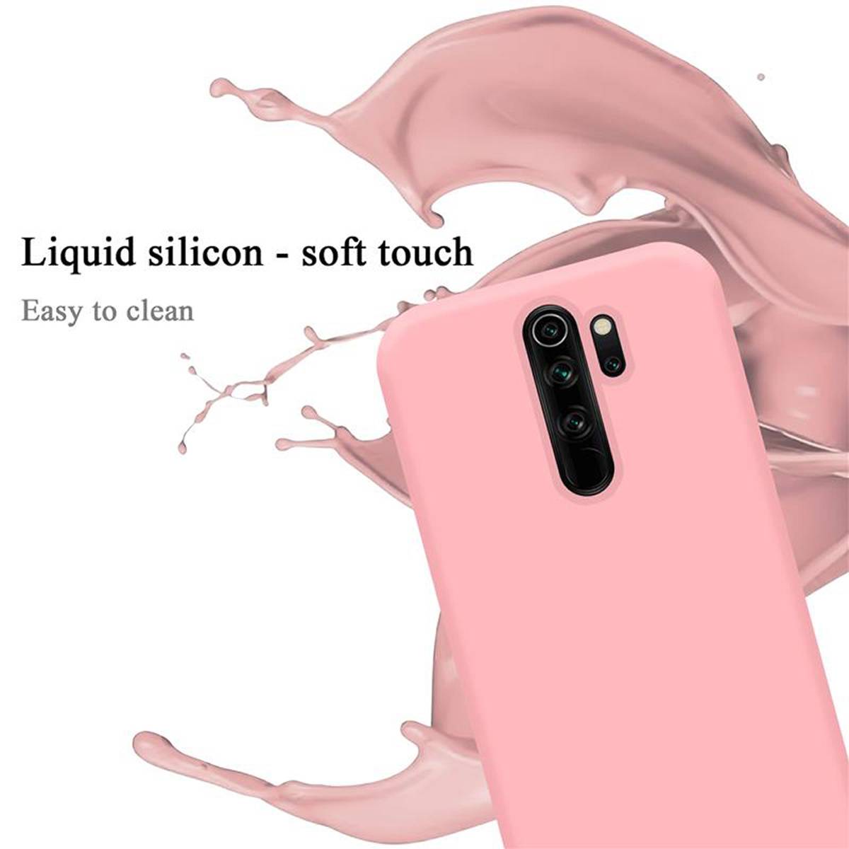 Cadorabo Schutzhülle für Xiaomi RedMi NOTE 8 PRO Hülle in Rosa Handyhülle Case Cover TPU Etui