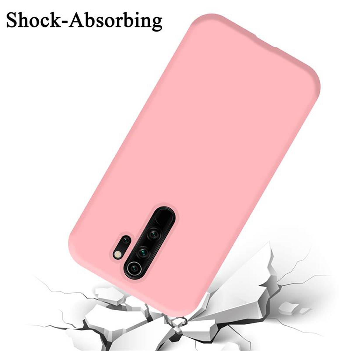 Cadorabo Schutzhülle für Xiaomi RedMi NOTE 8 PRO Hülle in Rosa Handyhülle Case Cover TPU Etui