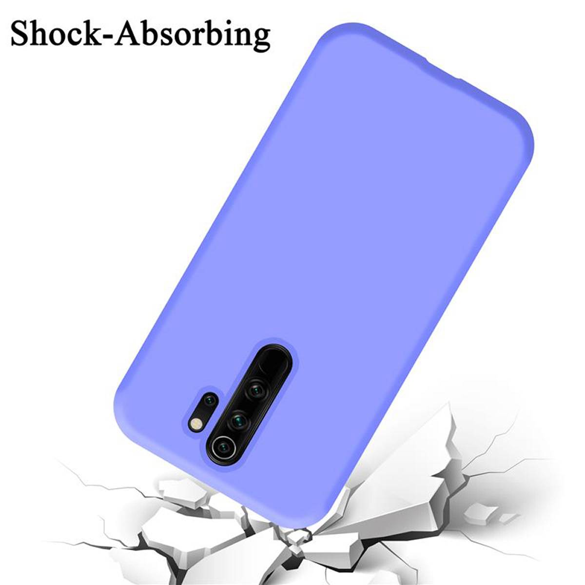 Cadorabo Schutzhülle für Xiaomi RedMi NOTE 8 PRO Hülle in Lila Handyhülle Case Cover TPU Etui