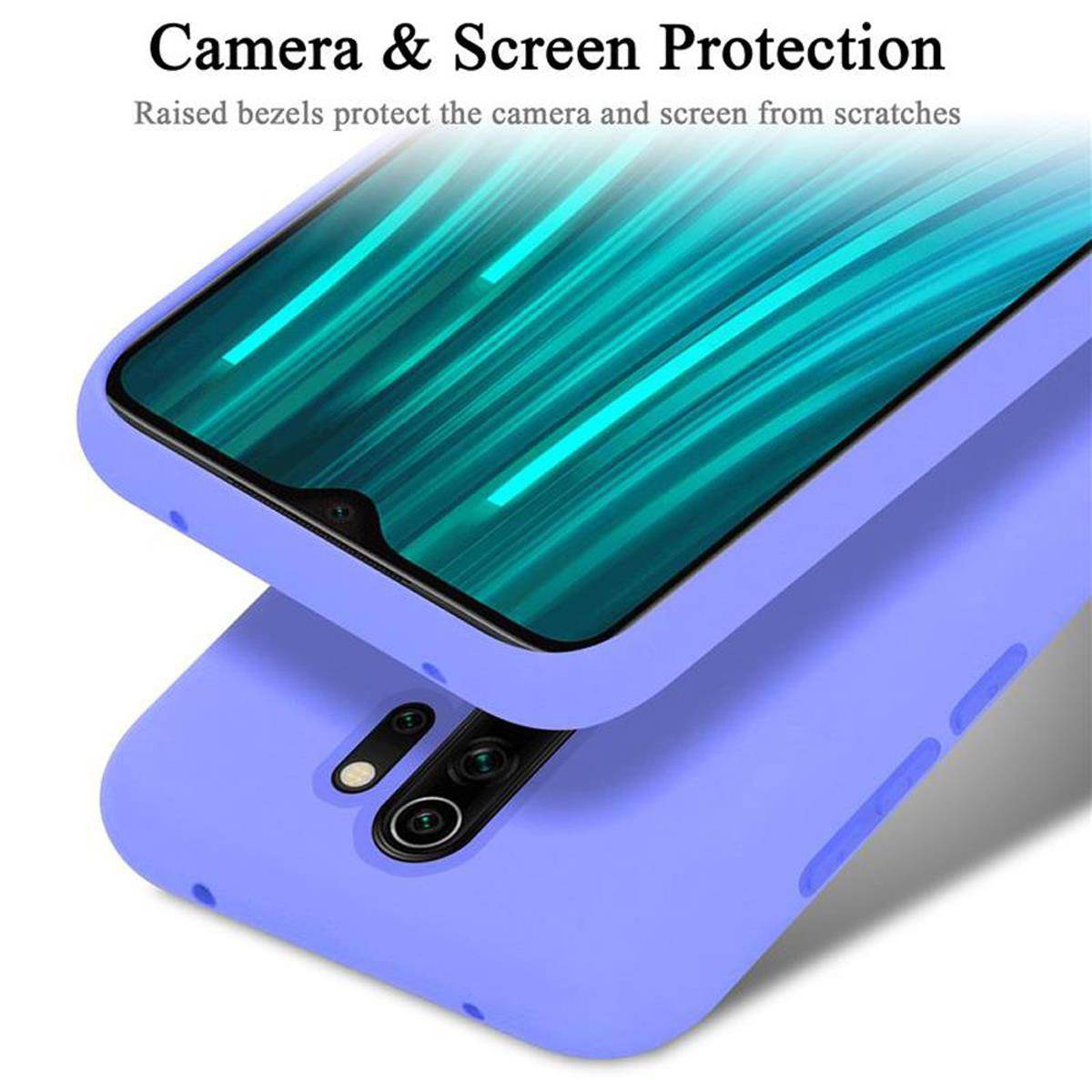 Cadorabo Schutzhülle für Xiaomi RedMi NOTE 8 PRO Hülle in Lila Handyhülle Case Cover TPU Etui