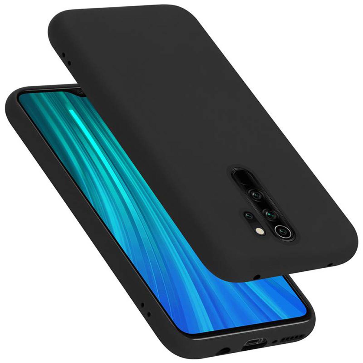 Cadorabo Schutzhülle für Xiaomi RedMi NOTE 8 PRO Hülle in Schwarz Handyhülle Case Cover TPU Etui