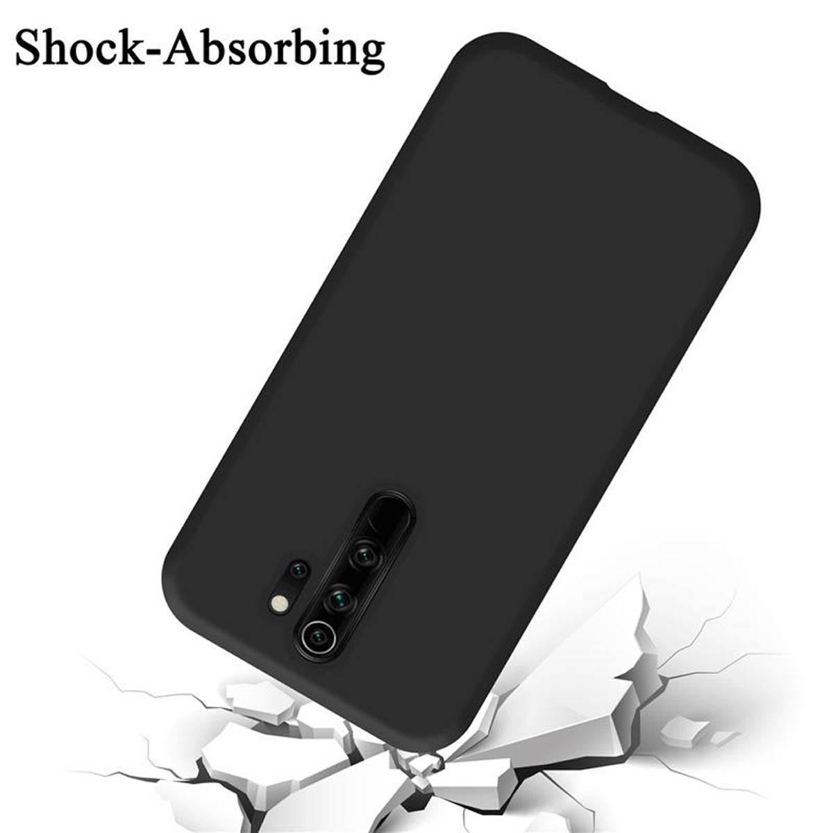 Cadorabo Schutzhülle für Xiaomi RedMi NOTE 8 PRO Hülle in Schwarz Handyhülle Case Cover TPU Etui