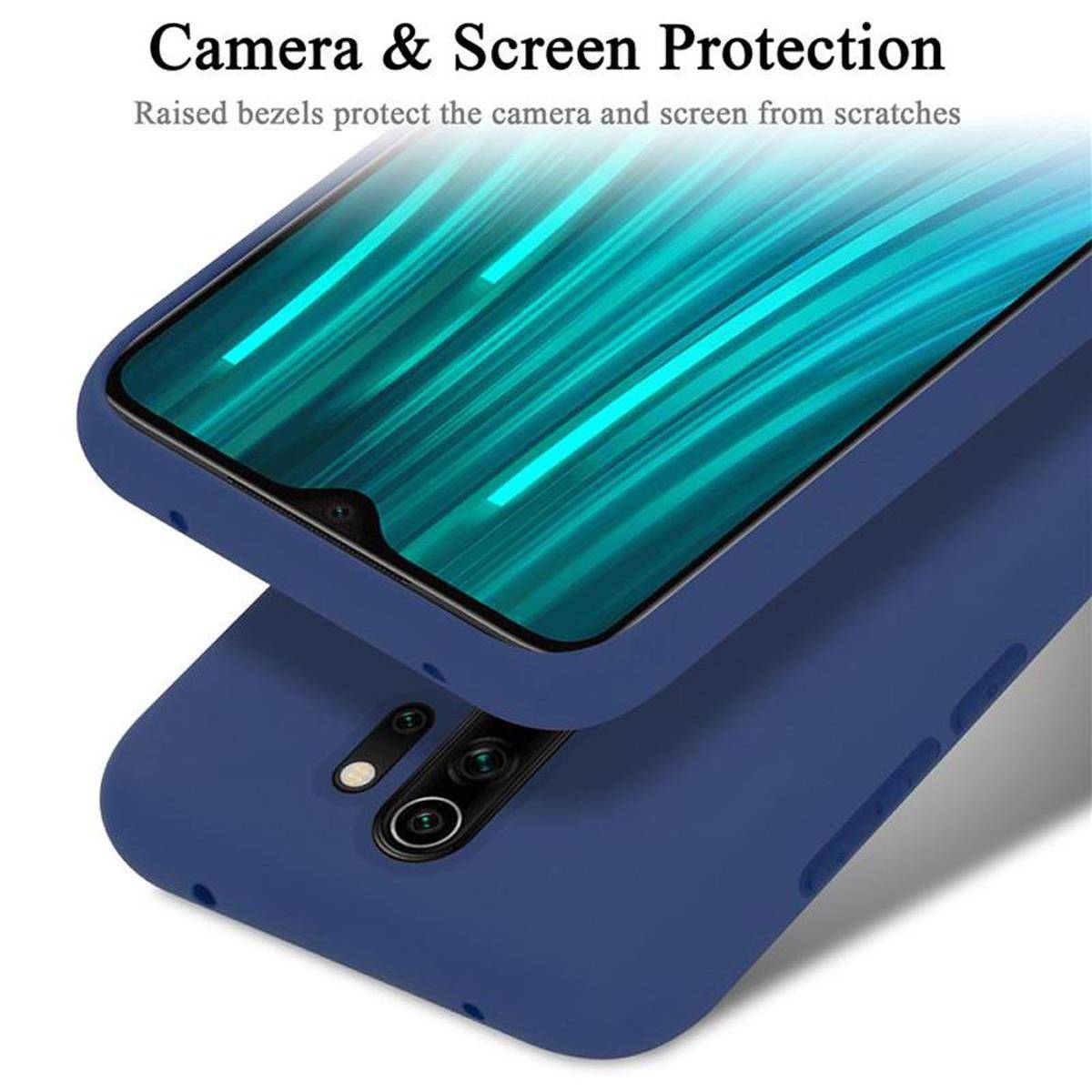 Cadorabo Schutzhülle für Xiaomi RedMi NOTE 8 PRO Hülle in Blau Handyhülle Case Cover TPU Etui