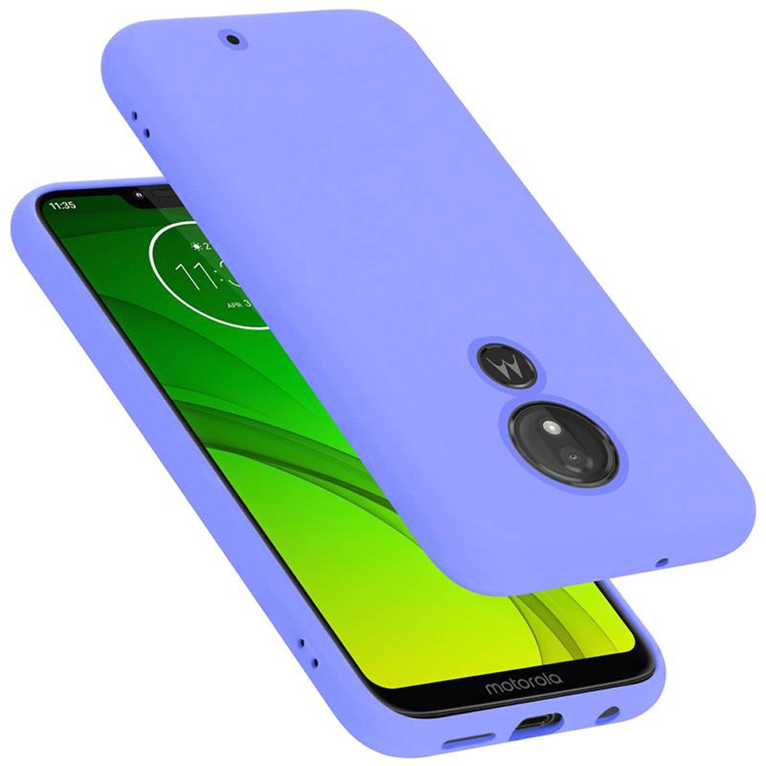 Cadorabo Schutzhülle für Motorola MOTO G7 / G7 PLUS Hülle in Lila Handyhülle Case Cover TPU Etui