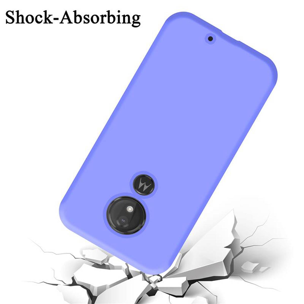 Cadorabo Schutzhülle für Motorola MOTO G7 / G7 PLUS Hülle in Lila Handyhülle Case Cover TPU Etui