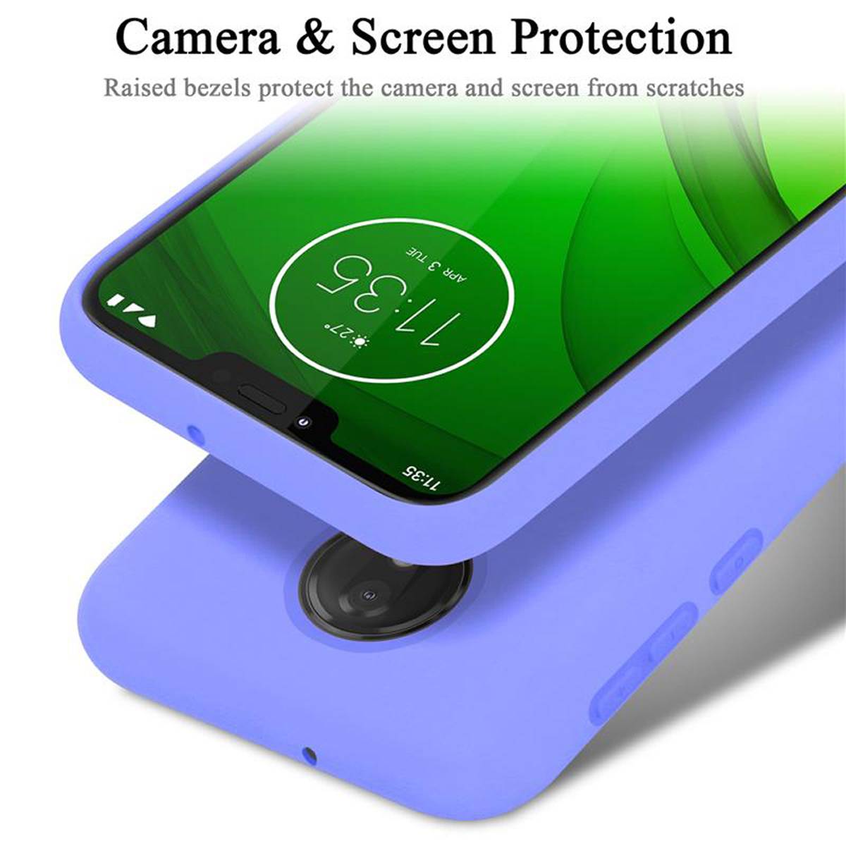 Cadorabo Schutzhülle für Motorola MOTO G7 / G7 PLUS Hülle in Lila Handyhülle Case Cover TPU Etui