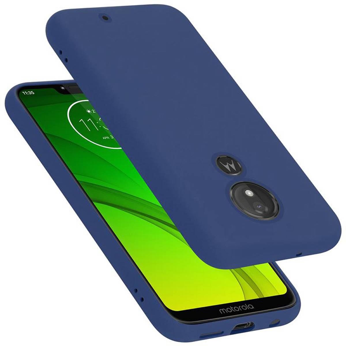 Cadorabo Schutzhülle für Motorola MOTO G7 / G7 PLUS Hülle in Blau Handyhülle Case Cover TPU Etui