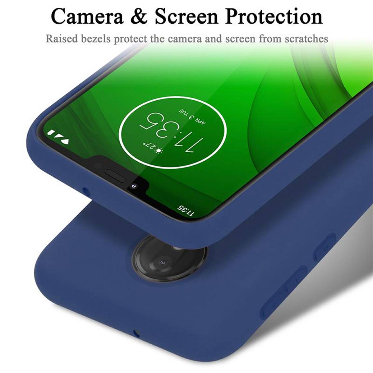 Cadorabo Schutzhülle für Motorola MOTO G7 / G7 PLUS Hülle in Blau Handyhülle Case Cover TPU Etui