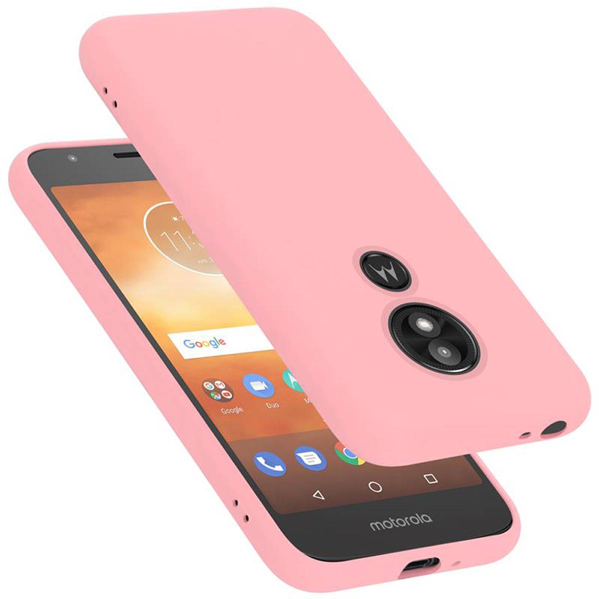 Cadorabo Schutzhülle für Motorola MOTO E5 PLAY GO Hülle in Rosa Handyhülle Case Cover TPU Etui