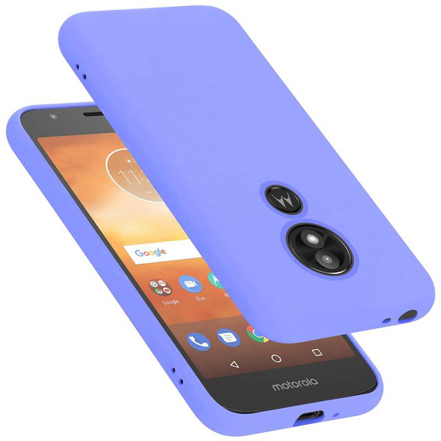 Cadorabo Schutzhülle für Motorola MOTO E5 PLAY GO Hülle in Lila Handyhülle Case Cover TPU Etui