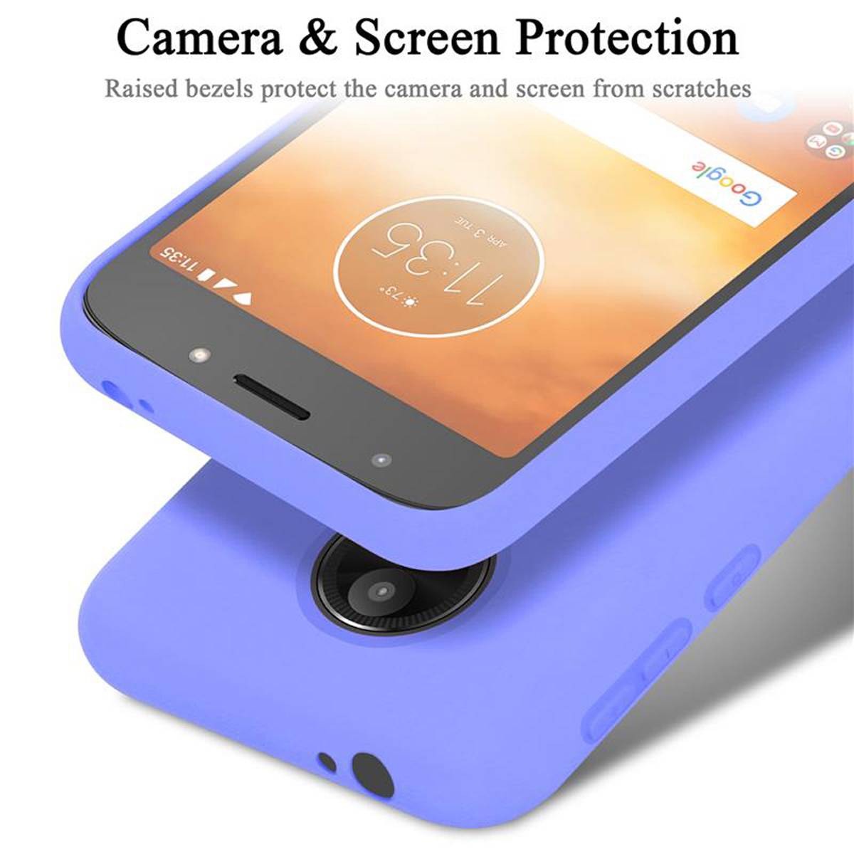 Cadorabo Schutzhülle für Motorola MOTO E5 PLAY GO Hülle in Lila Handyhülle Case Cover TPU Etui