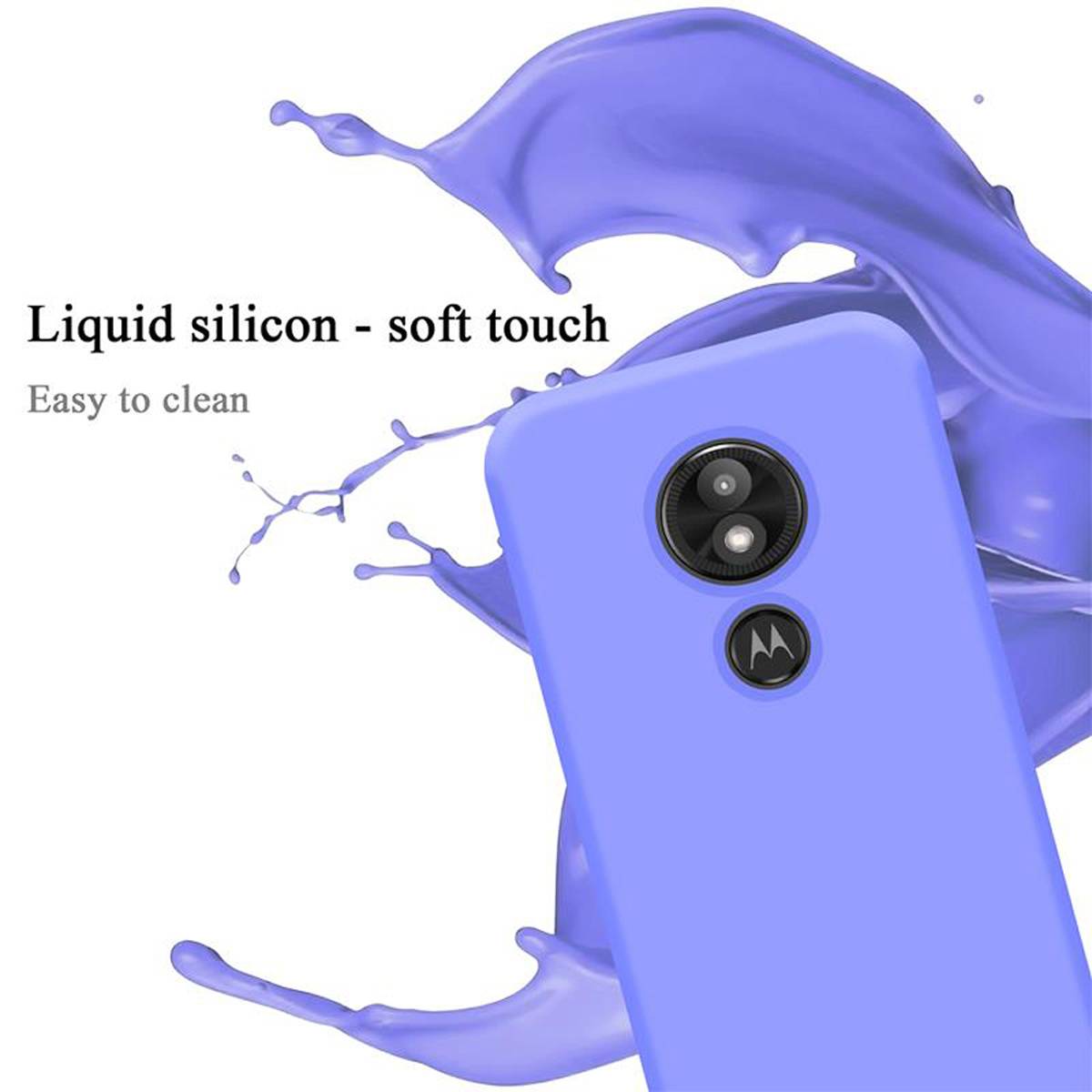 Cadorabo Schutzhülle für Motorola MOTO E5 PLAY GO Hülle in Lila Handyhülle Case Cover TPU Etui