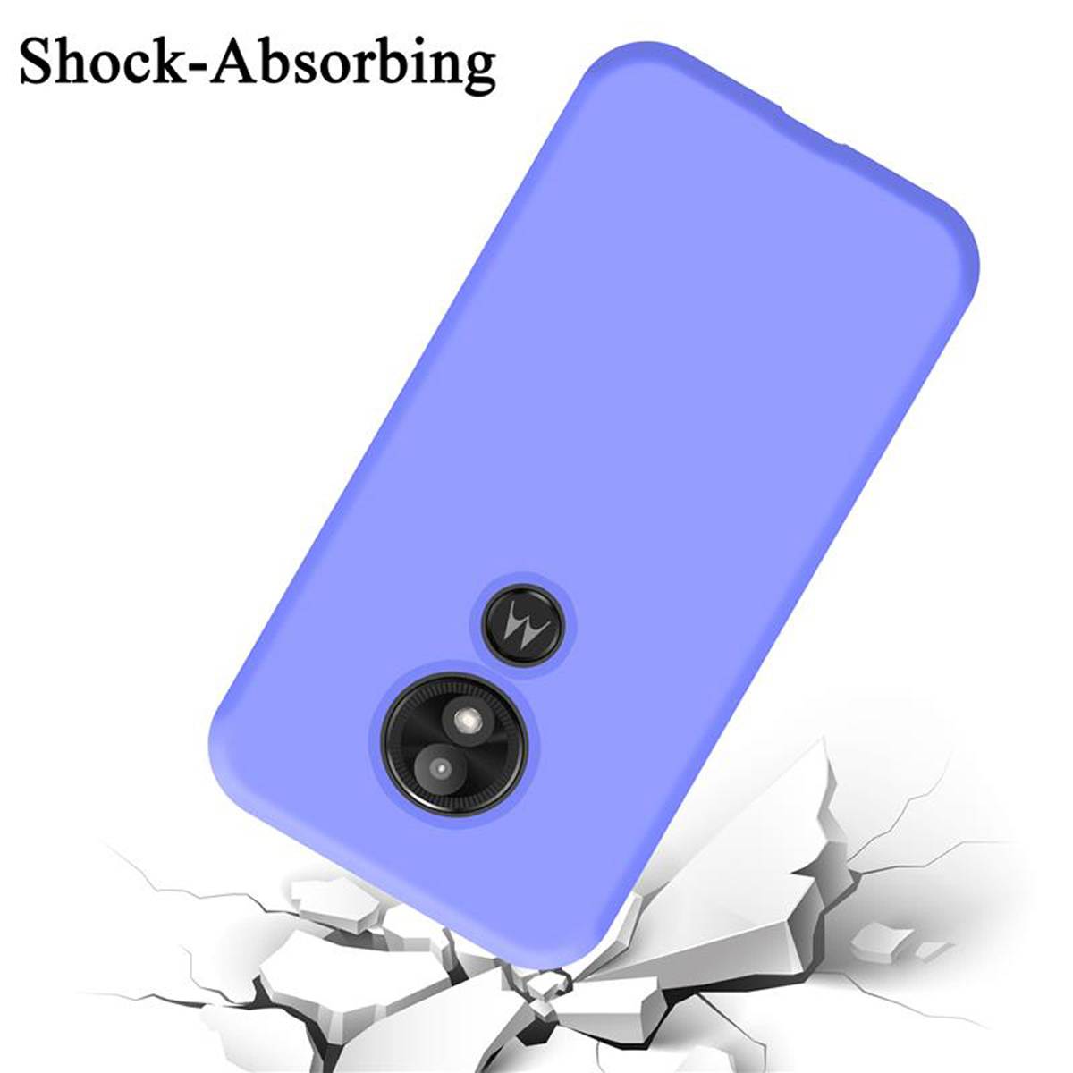 Cadorabo Schutzhülle für Motorola MOTO E5 PLAY GO Hülle in Lila Handyhülle Case Cover TPU Etui