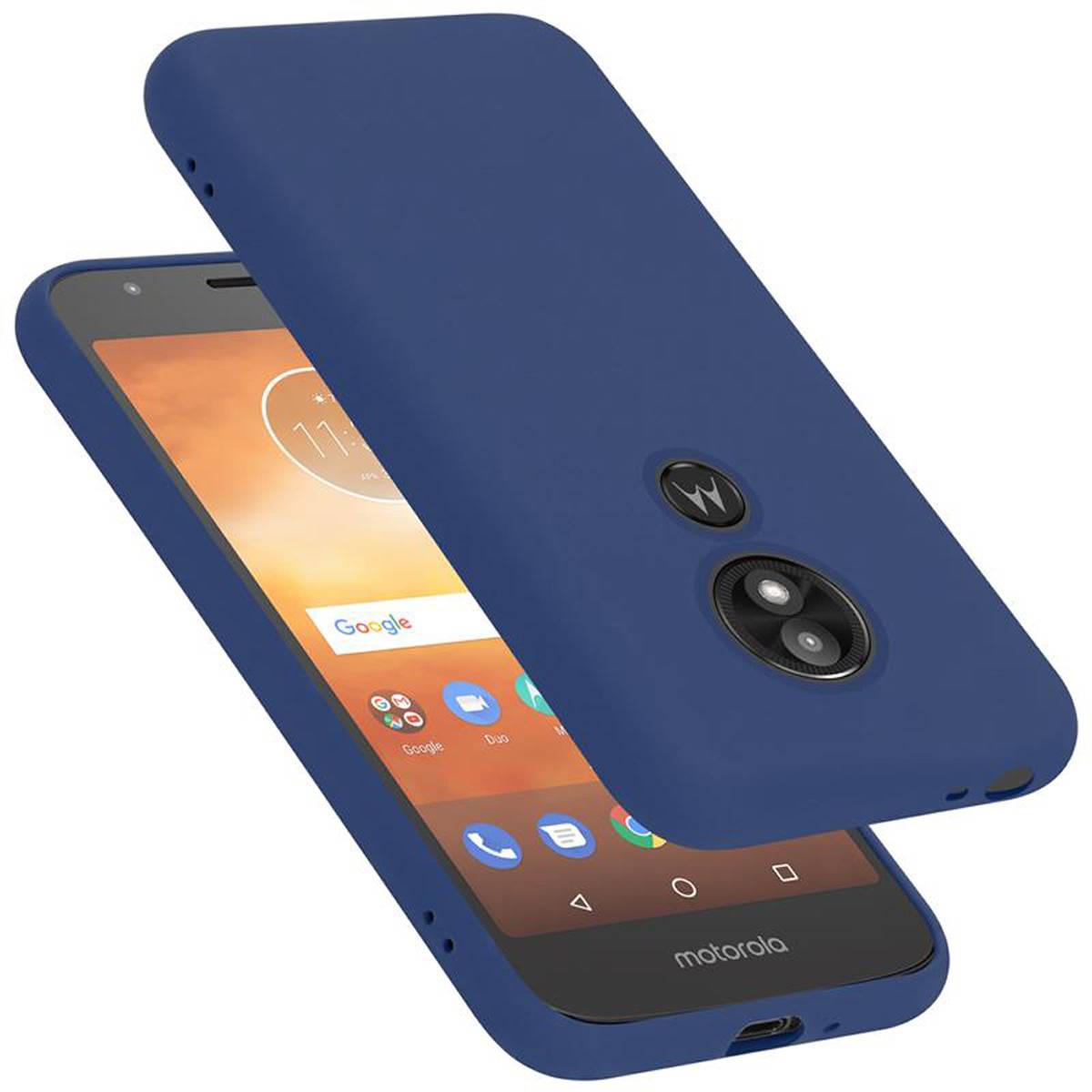 Cadorabo Schutzhülle für Motorola MOTO E5 PLAY GO Hülle in Blau Handyhülle Case Cover TPU Etui