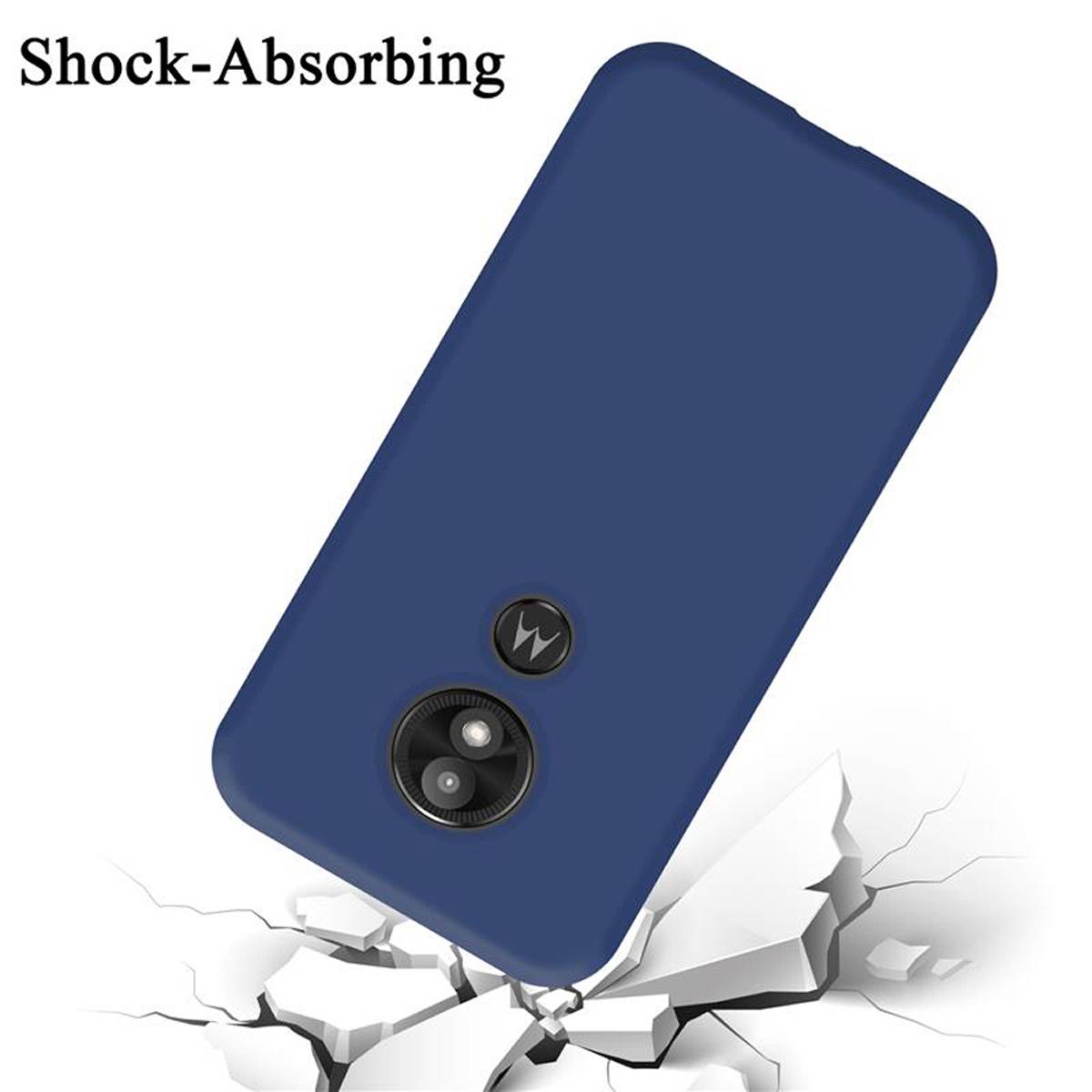 Cadorabo Schutzhülle für Motorola MOTO E5 PLAY GO Hülle in Blau Handyhülle Case Cover TPU Etui