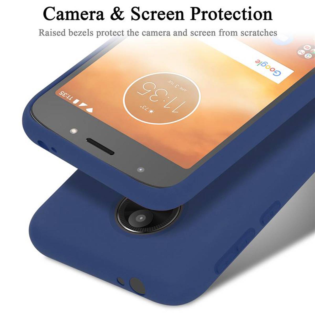 Cadorabo Schutzhülle für Motorola MOTO E5 PLAY GO Hülle in Blau Handyhülle Case Cover TPU Etui