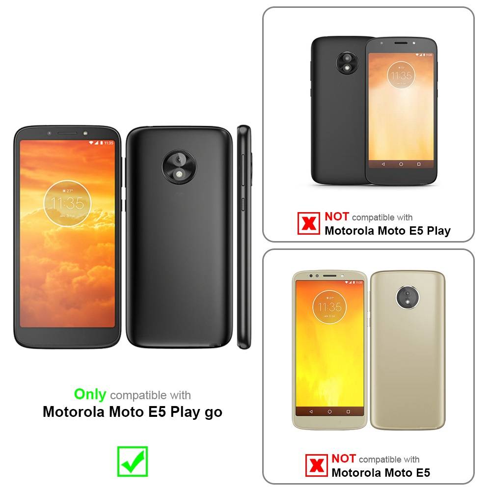 Cadorabo Schutzhülle für Motorola MOTO E5 PLAY GO Hülle in Blau Handyhülle Case Cover TPU Etui