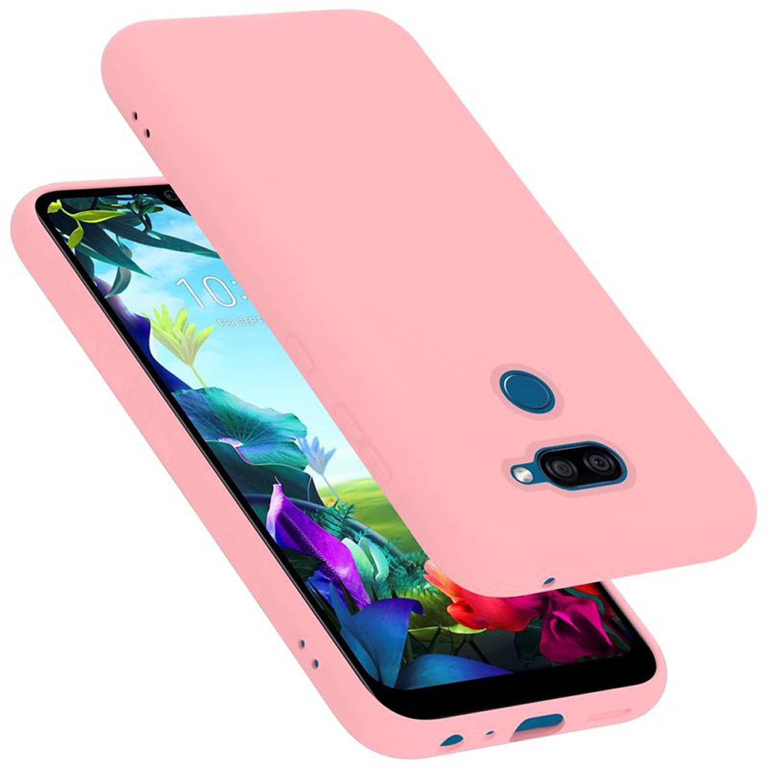 Cadorabo Schutzhülle für LG K40S Hülle in Rosa Handyhülle Case Cover TPU Etui