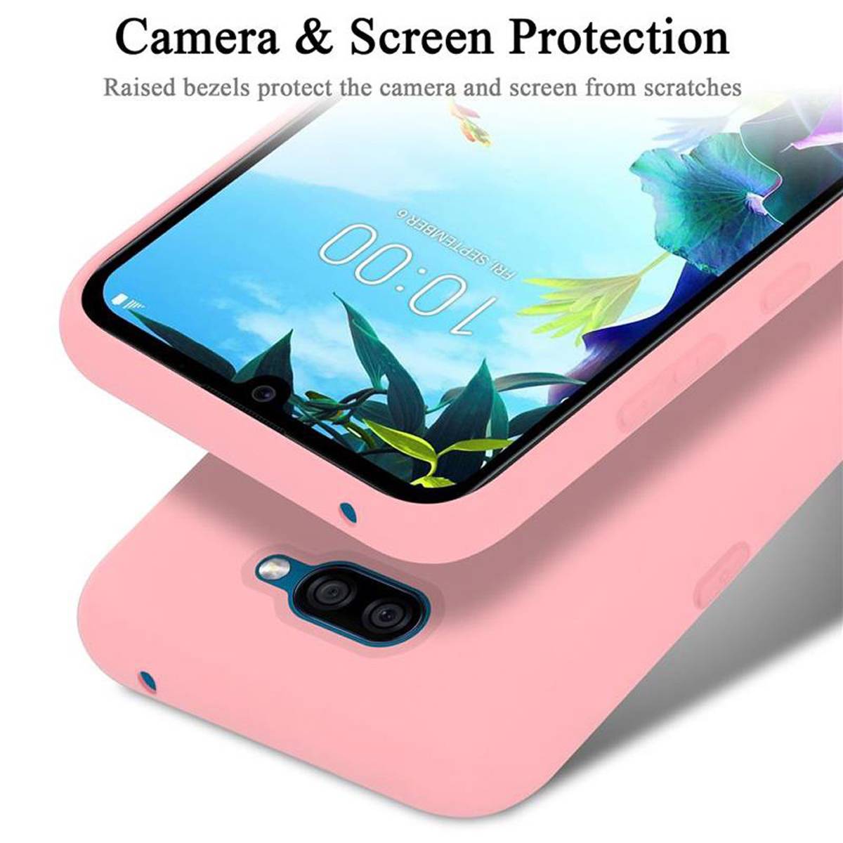 Cadorabo Schutzhülle für LG K40S Hülle in Rosa Handyhülle Case Cover TPU Etui
