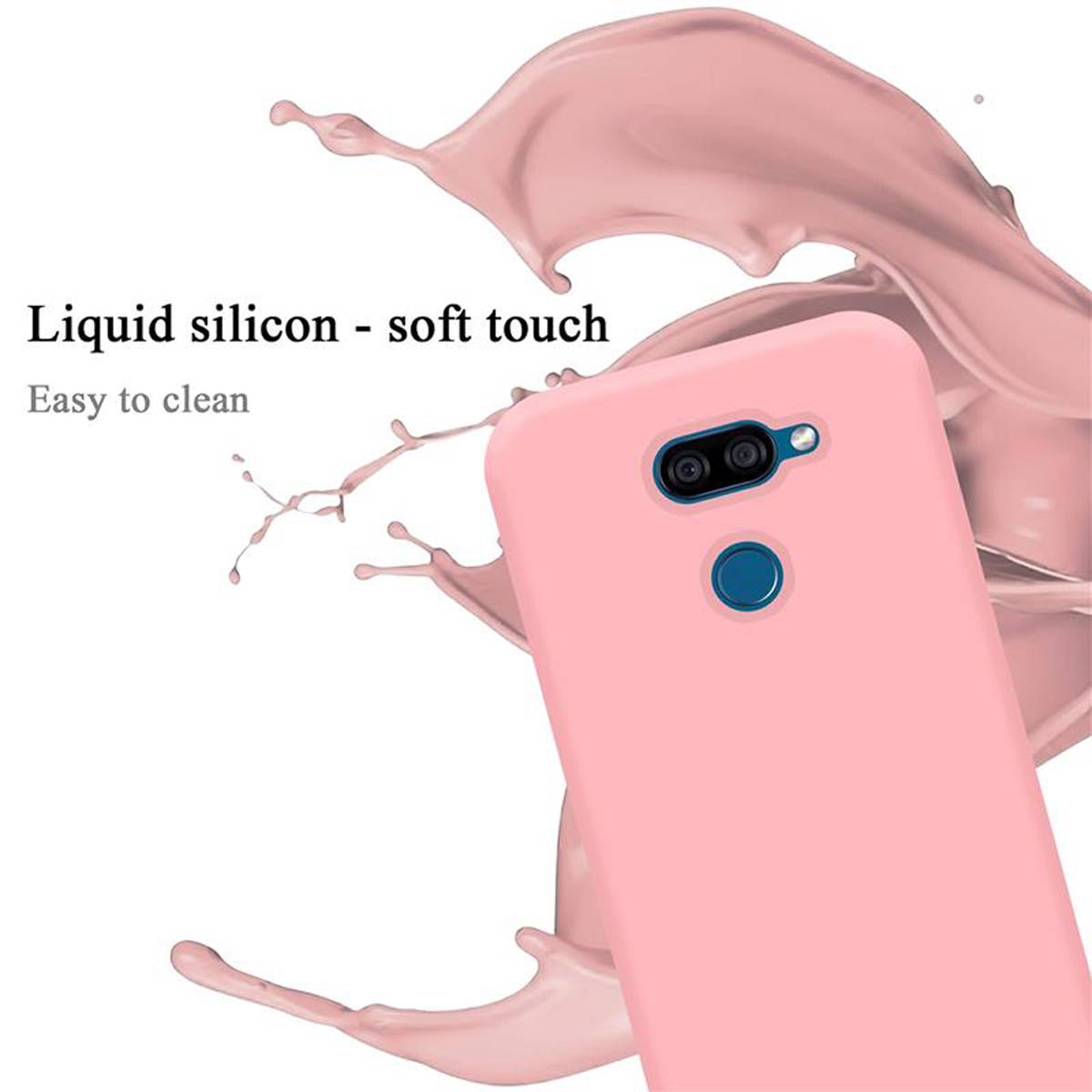 Cadorabo Schutzhülle für LG K40S Hülle in Rosa Handyhülle Case Cover TPU Etui