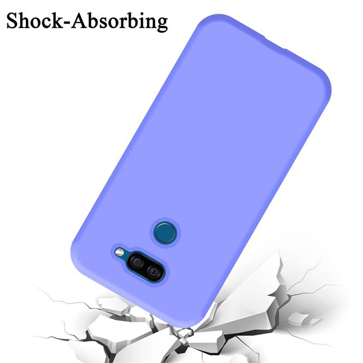Cadorabo Schutzhülle für LG K40S Hülle in Lila Handyhülle Case Cover TPU Etui