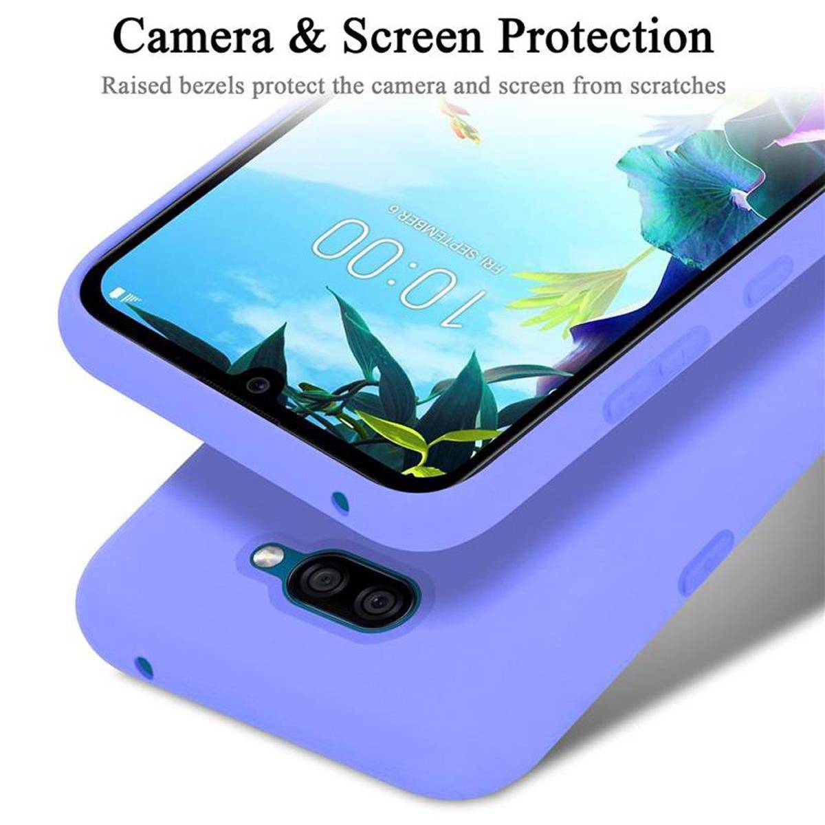 Cadorabo Schutzhülle für LG K40S Hülle in Lila Handyhülle Case Cover TPU Etui
