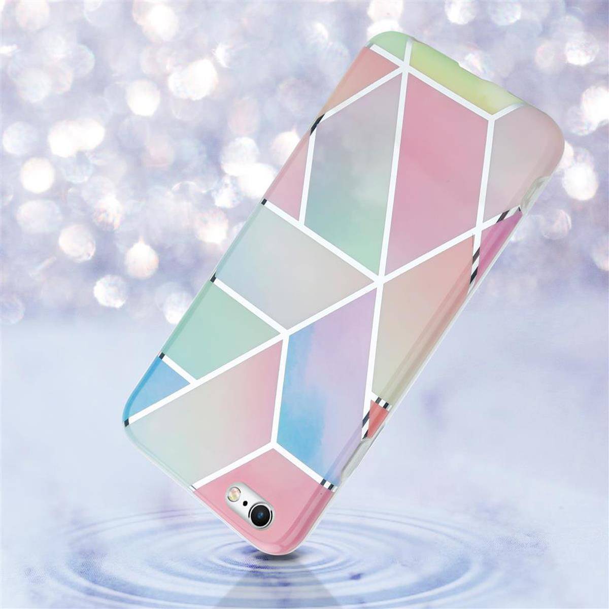 Cadorabo Schutzhülle für Apple iPhone 6 / 6S Hülle in Rosa TPU Handyhülle Etui Case Cover
