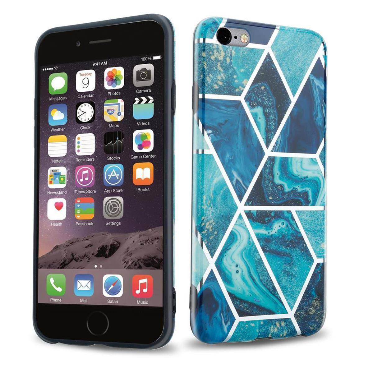 Cadorabo Schutzhülle für Apple iPhone 6 PLUS / 6S PLUS Hülle in Blau TPU Handyhülle Etui Case Cover