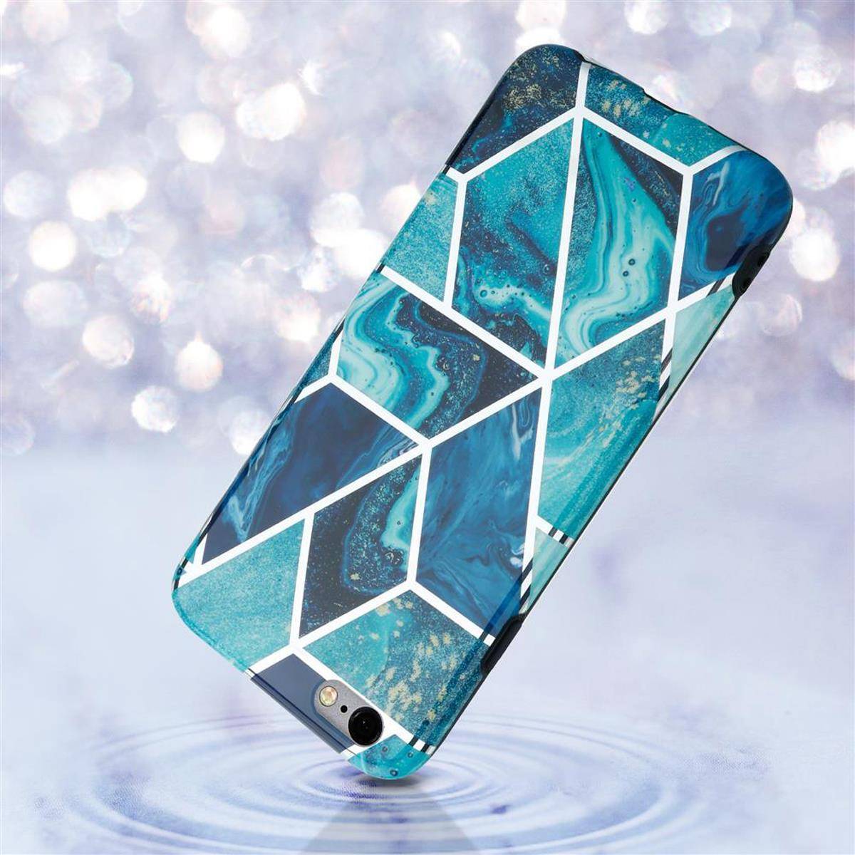 Cadorabo Schutzhülle für Apple iPhone 6 PLUS / 6S PLUS Hülle in Blau TPU Handyhülle Etui Case Cover