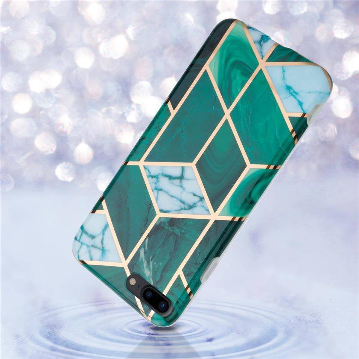 Cadorabo Schutzhülle für Apple iPhone 7 PLUS / 7S PLUS / 8 PLUS Hülle in Grün TPU Handyhülle Etui Case Cover