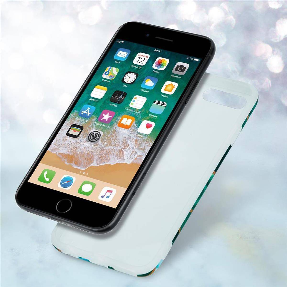 Cadorabo Schutzhülle für Apple iPhone 7 PLUS / 7S PLUS / 8 PLUS Hülle in Grün TPU Handyhülle Etui Case Cover