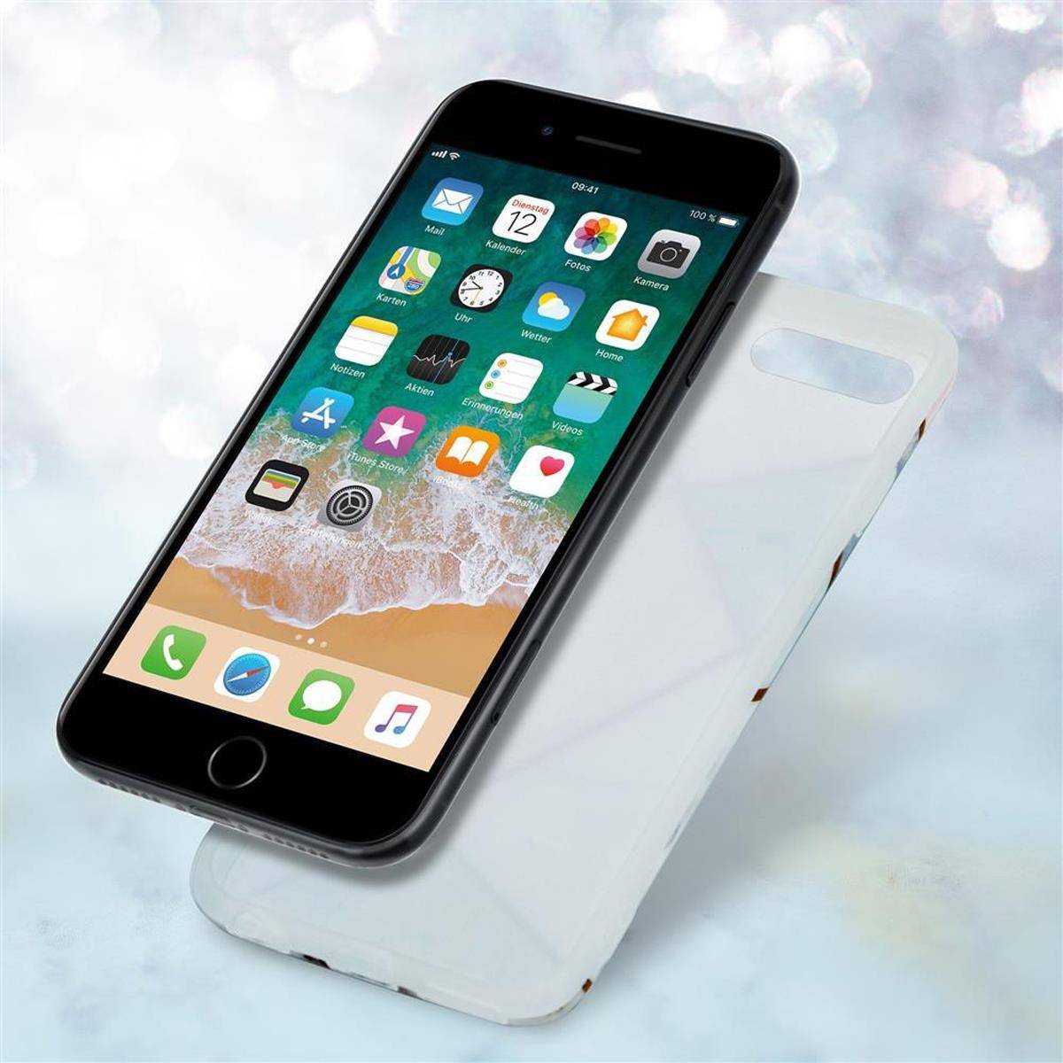 Cadorabo Schutzhülle für Apple iPhone 7 PLUS / 7S PLUS / 8 PLUS Hülle in Rosa TPU Handyhülle Etui Case Cover
