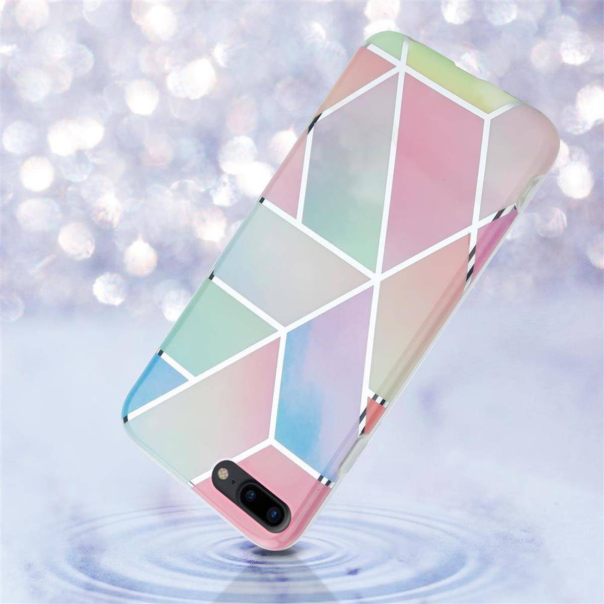 Cadorabo Schutzhülle für Apple iPhone 7 PLUS / 7S PLUS / 8 PLUS Hülle in Rosa TPU Handyhülle Etui Case Cover