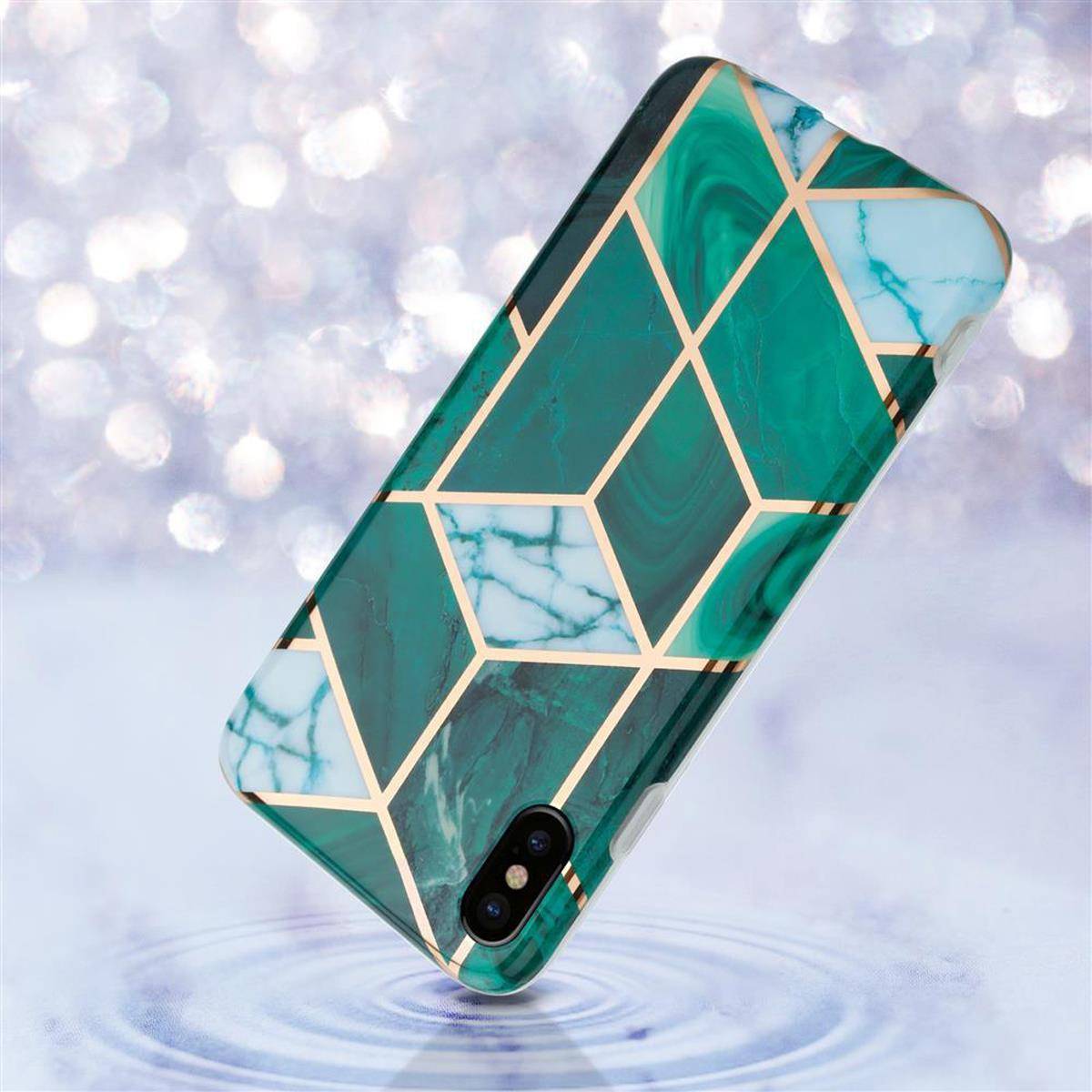 Cadorabo Schutzhülle für Apple iPhone X / XS Hülle in Grün TPU Handyhülle Etui Case Cover