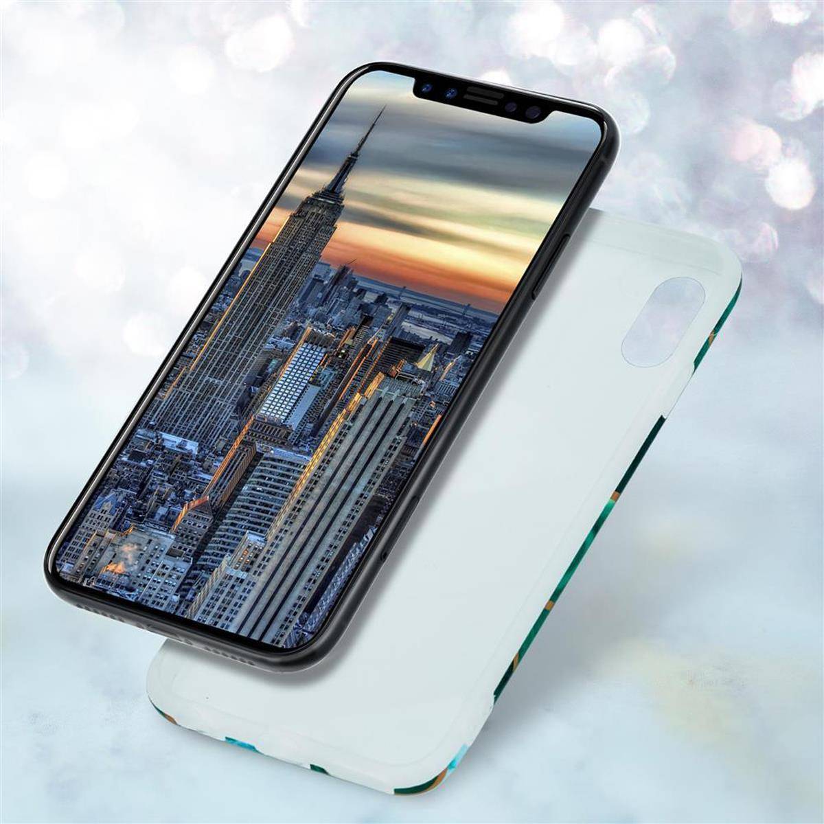 Cadorabo Schutzhülle für Apple iPhone X / XS Hülle in Grün TPU Handyhülle Etui Case Cover