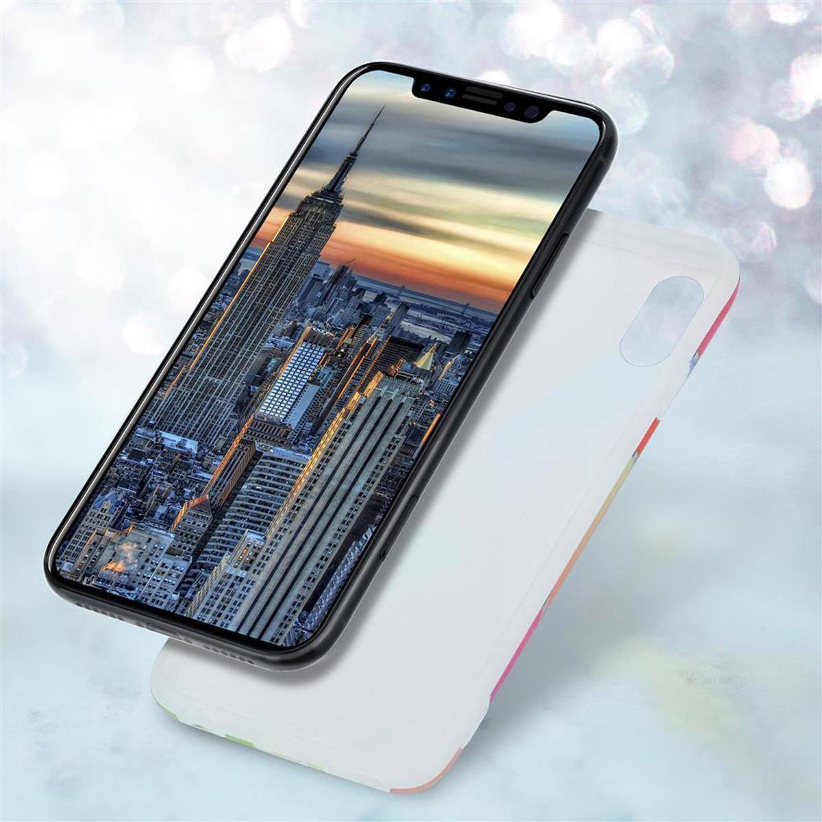 Cadorabo Schutzhülle für Apple iPhone X / XS Hülle in Rosa TPU Handyhülle Etui Case Cover