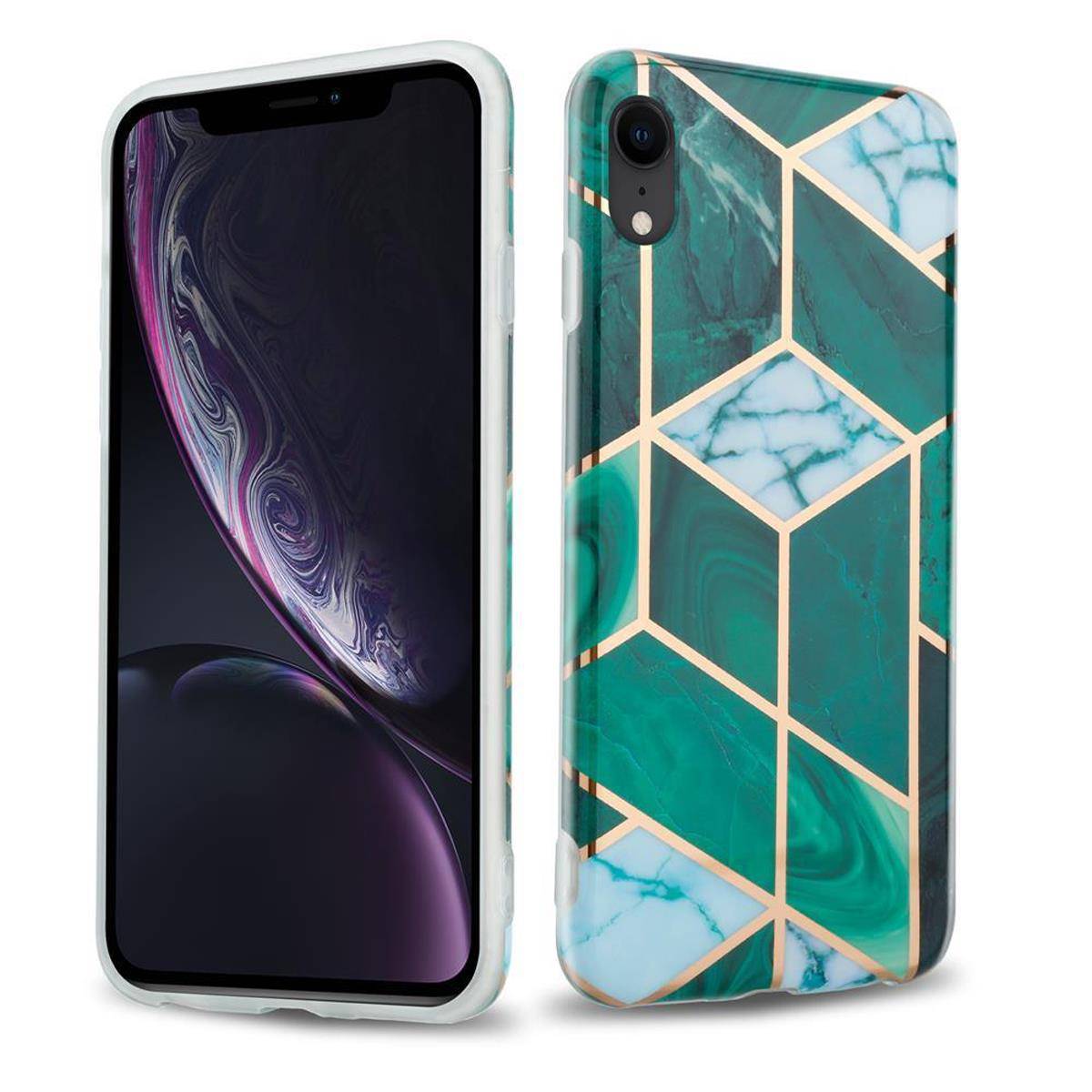 Cadorabo Schutzhülle für Apple iPhone XR Hülle in Grün TPU Handyhülle Etui Case Cover