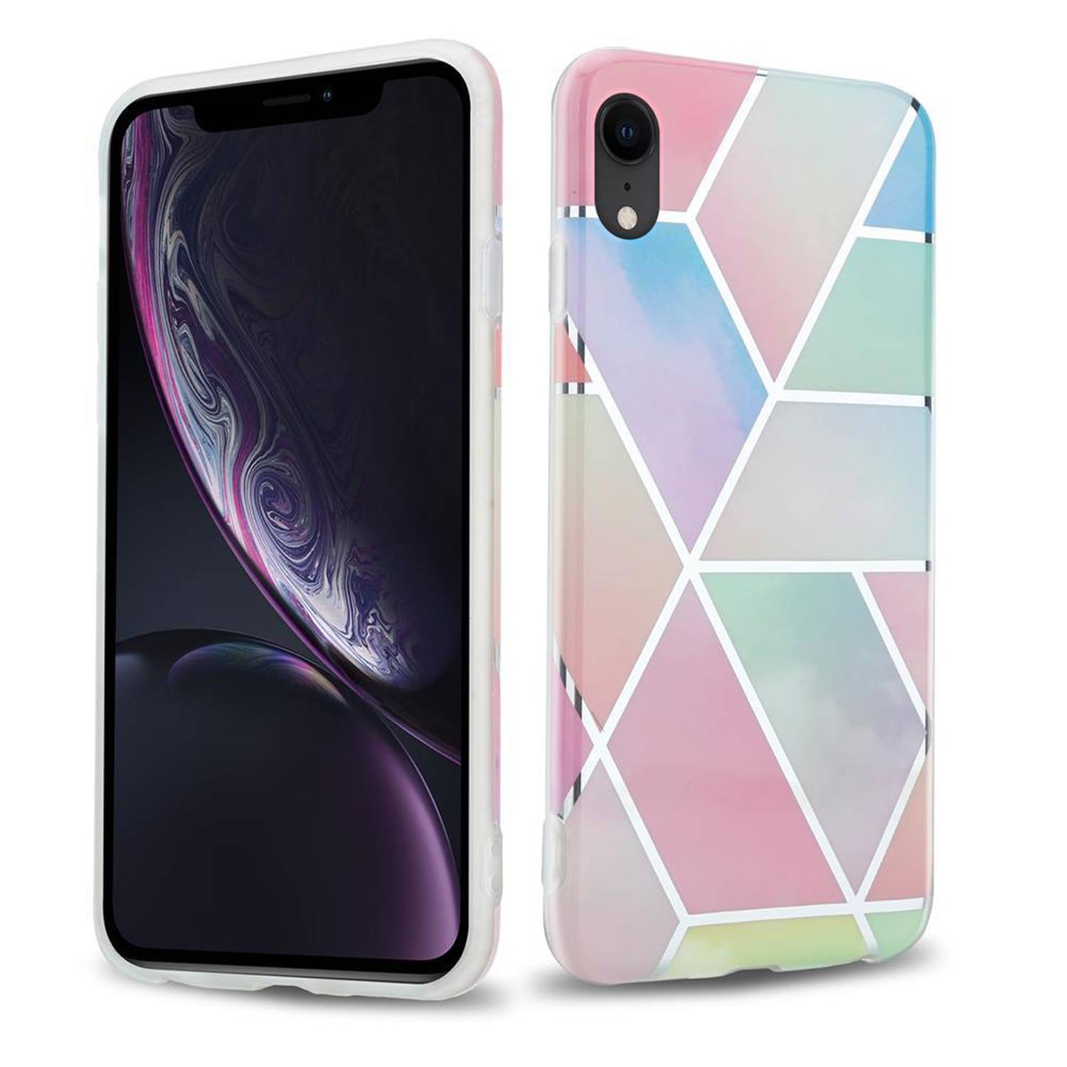 Cadorabo Schutzhülle für Apple iPhone XR Hülle in Rosa TPU Handyhülle Etui Case Cover