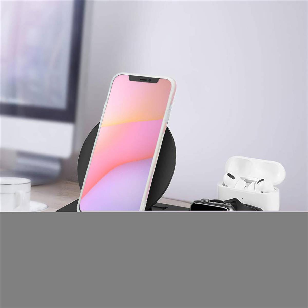 Cadorabo Schutzhülle für Apple iPhone 12 / 12 PRO Hülle in Rosa TPU Handyhülle Etui Case Cover