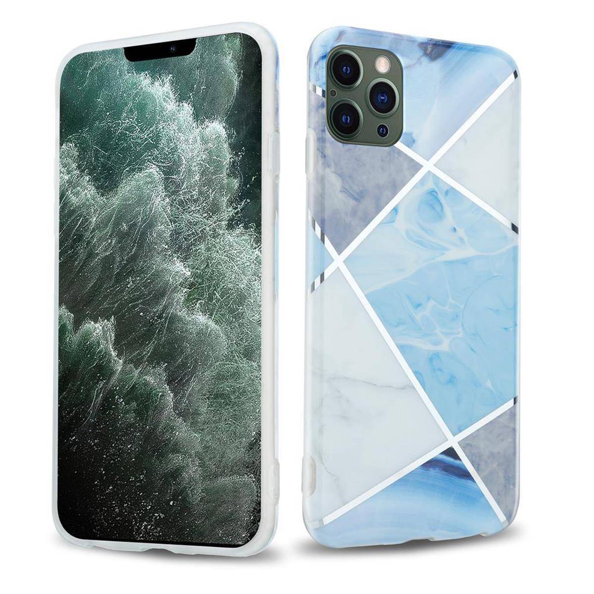 Cadorabo Schutzhülle für Apple iPhone 12 PRO MAX Hülle in Blau TPU Handyhülle Etui Case Cover