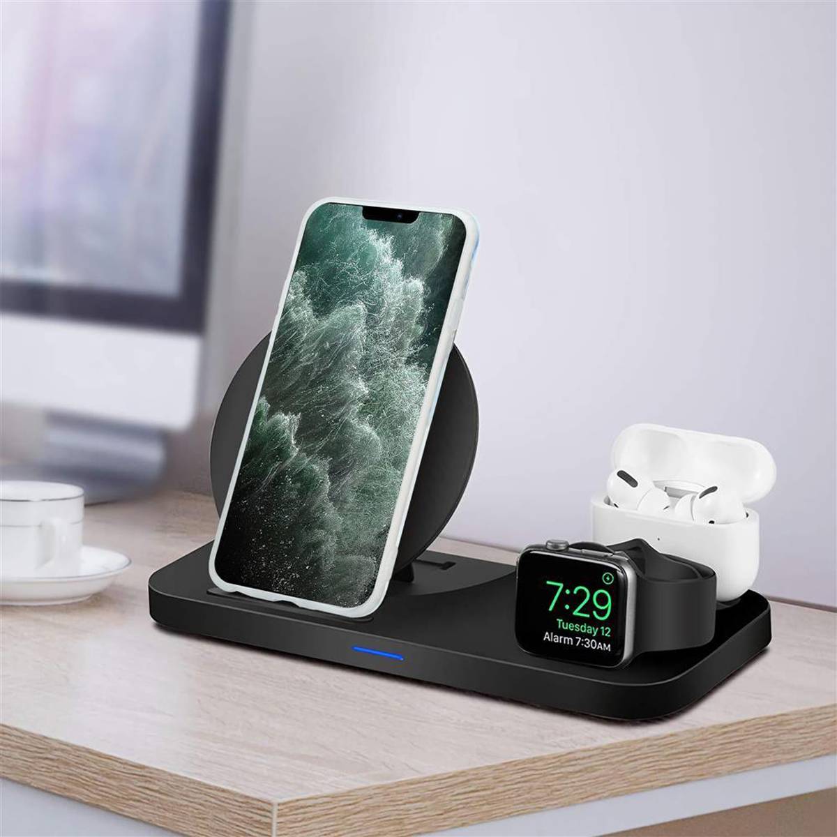 Cadorabo Schutzhülle für Apple iPhone 12 PRO MAX Hülle in Blau TPU Handyhülle Etui Case Cover
