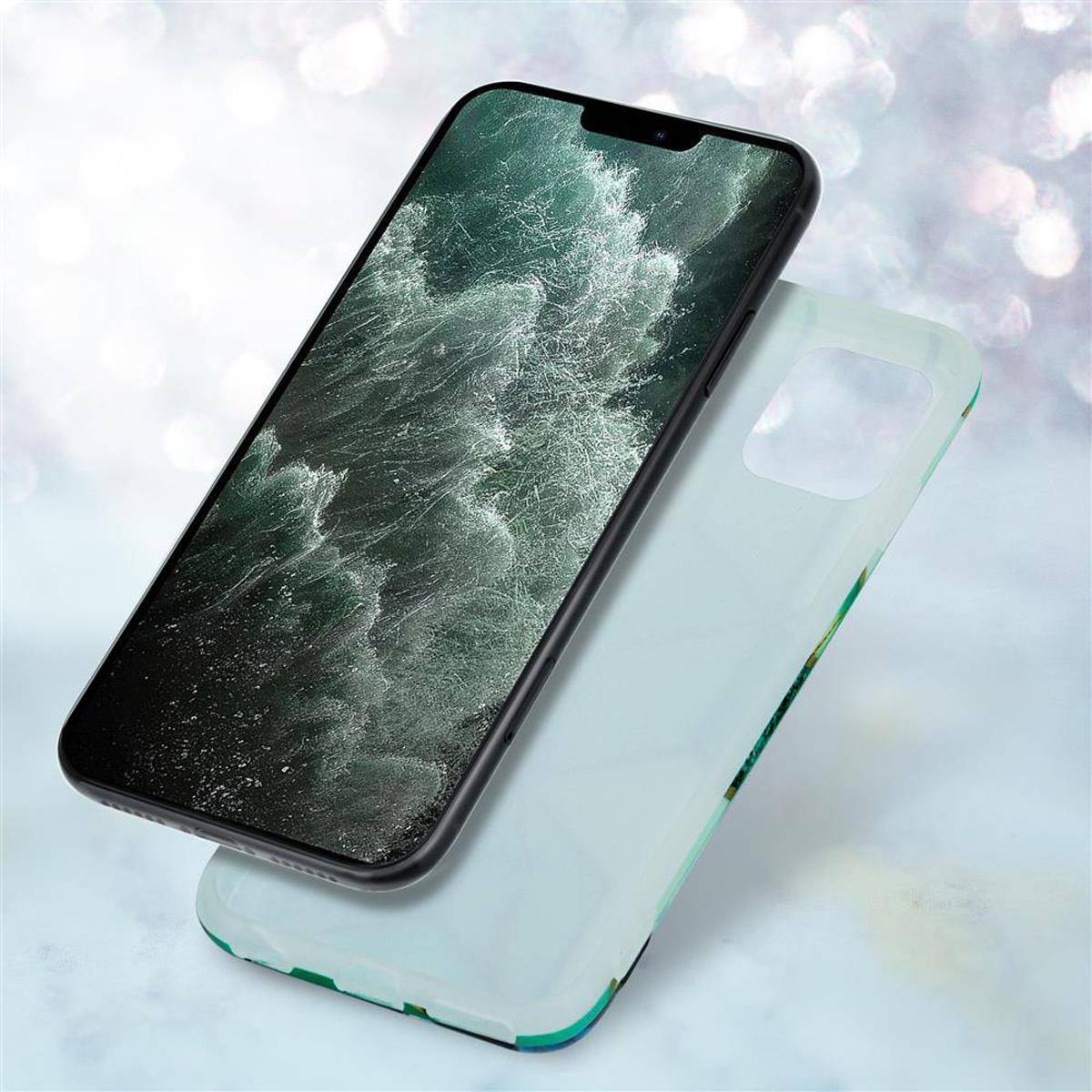 Cadorabo Schutzhülle für Apple iPhone 12 PRO MAX Hülle in Grün TPU Handyhülle Etui Case Cover