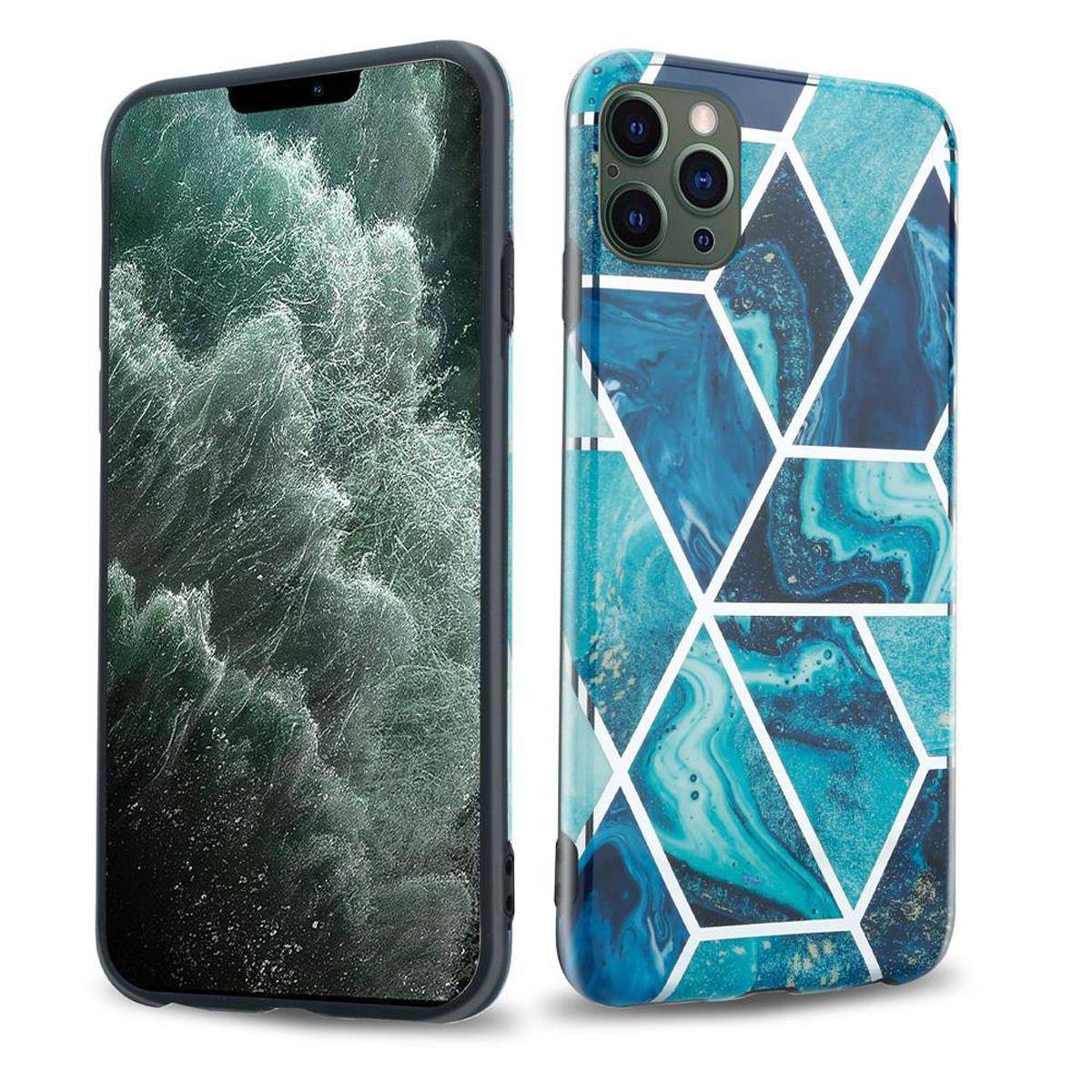 Cadorabo Schutzhülle für Apple iPhone 12 PRO MAX Hülle in Blau TPU Handyhülle Etui Case Cover