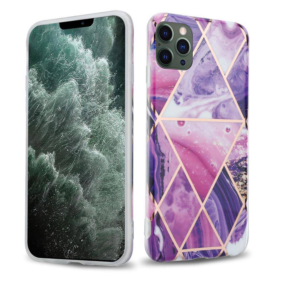 Cadorabo Schutzhülle für Apple iPhone 12 PRO MAX Hülle in Lila TPU Handyhülle Etui Case Cover
