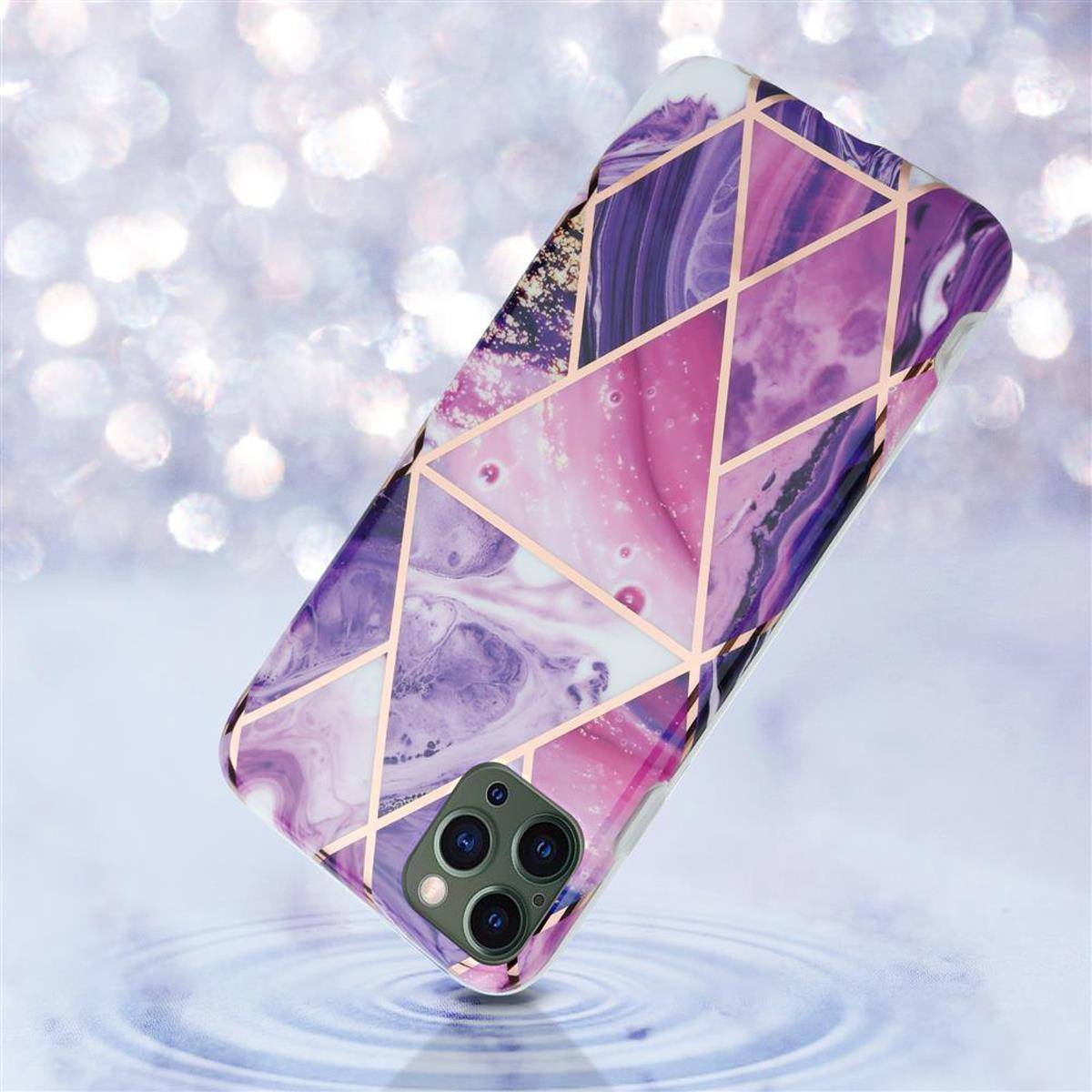 Cadorabo Schutzhülle für Apple iPhone 12 PRO MAX Hülle in Lila TPU Handyhülle Etui Case Cover