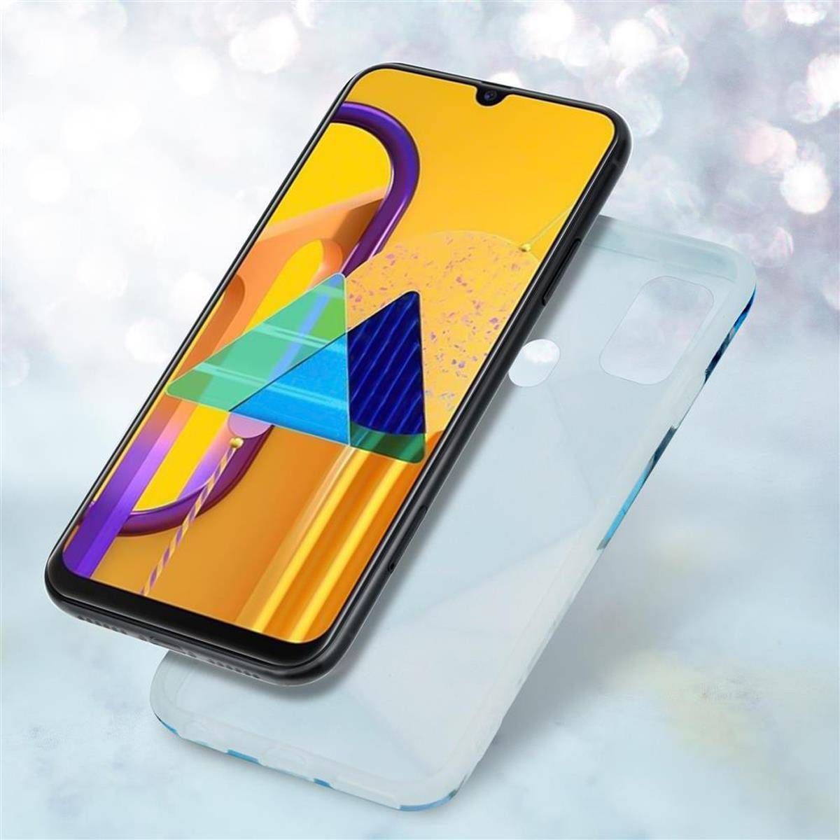 Cadorabo Schutzhülle für Huawei P20 LITE 2018 / NOVA 3E Hülle in Blau TPU Handyhülle Etui Case Cover
