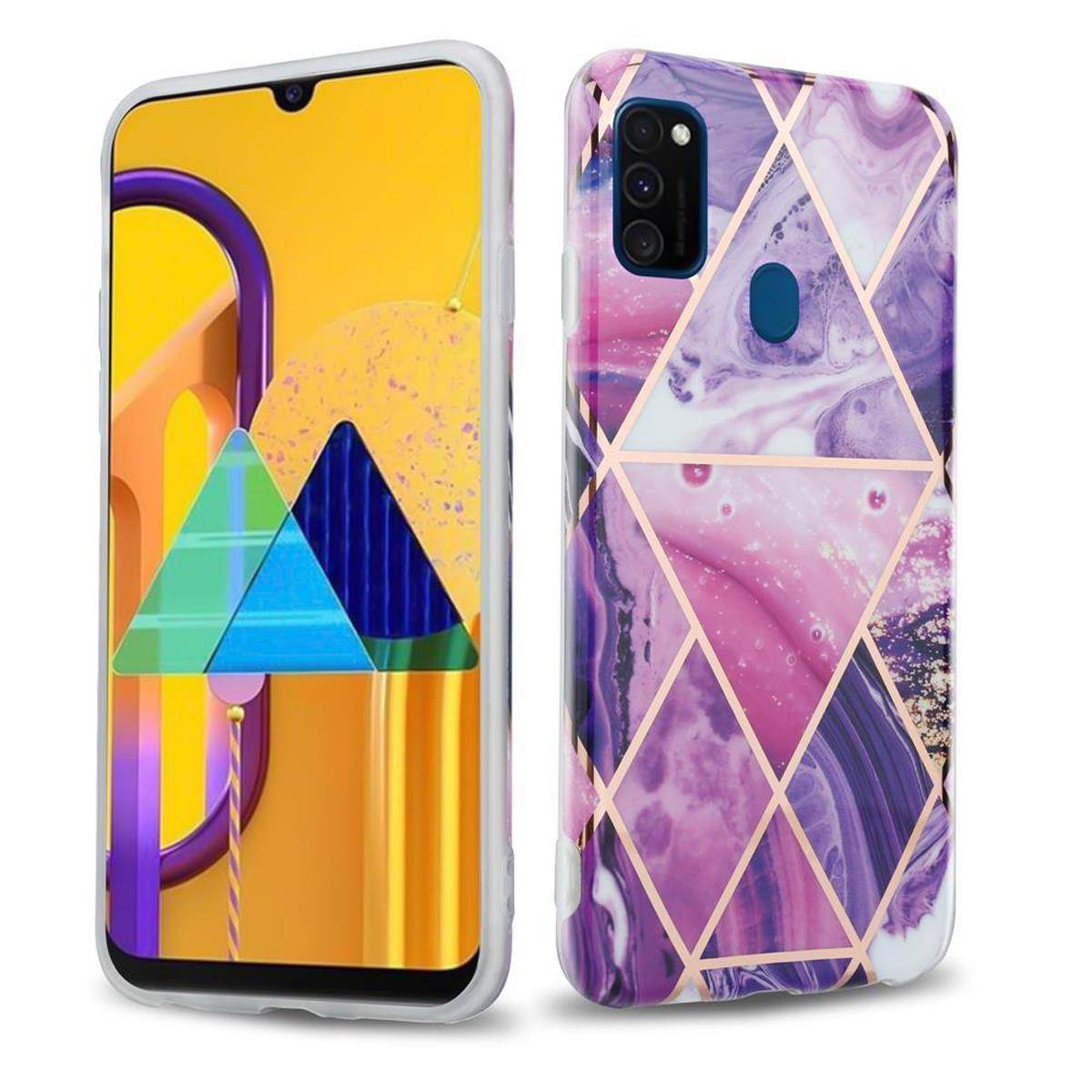 Cadorabo Schutzhülle für Huawei P20 LITE 2018 / NOVA 3E Hülle in Lila TPU Handyhülle Etui Case Cover