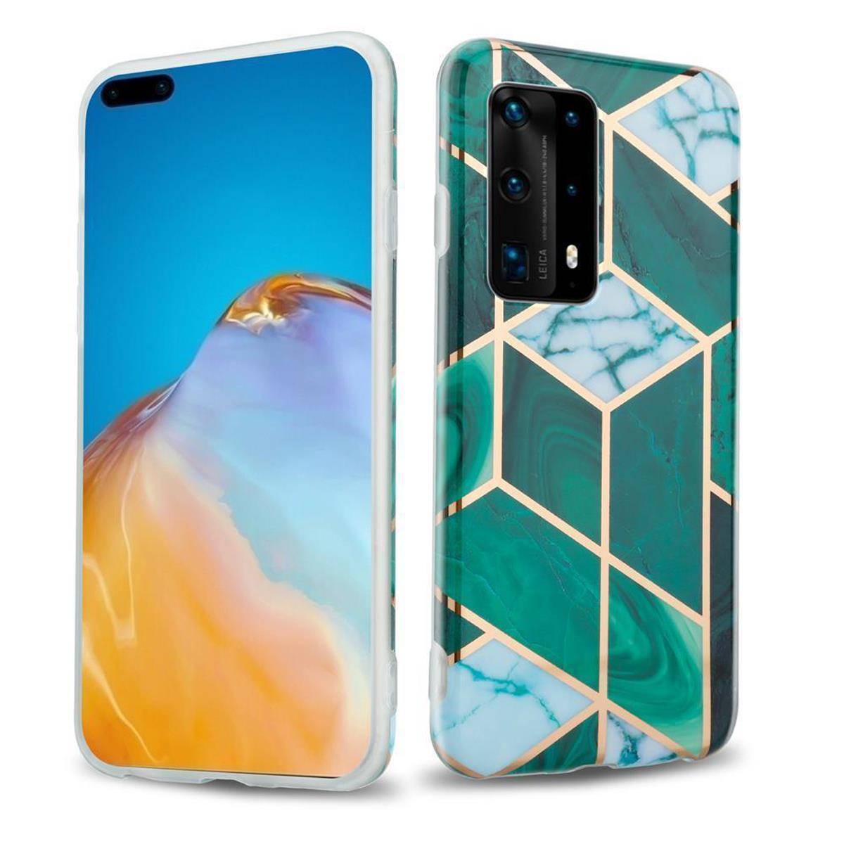 Cadorabo Schutzhülle für Huawei P40 Hülle in Grün TPU Handyhülle Etui Case Cover